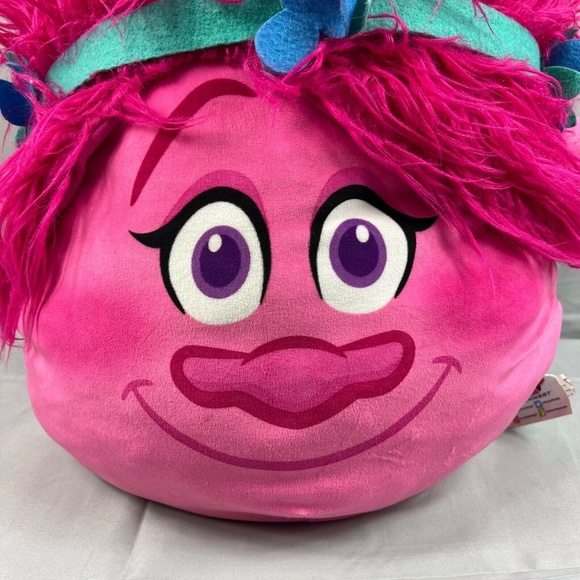 Trolls 21"x17"x12" LARGE Pillow Plush Pink Soft - Picture 2 of 6